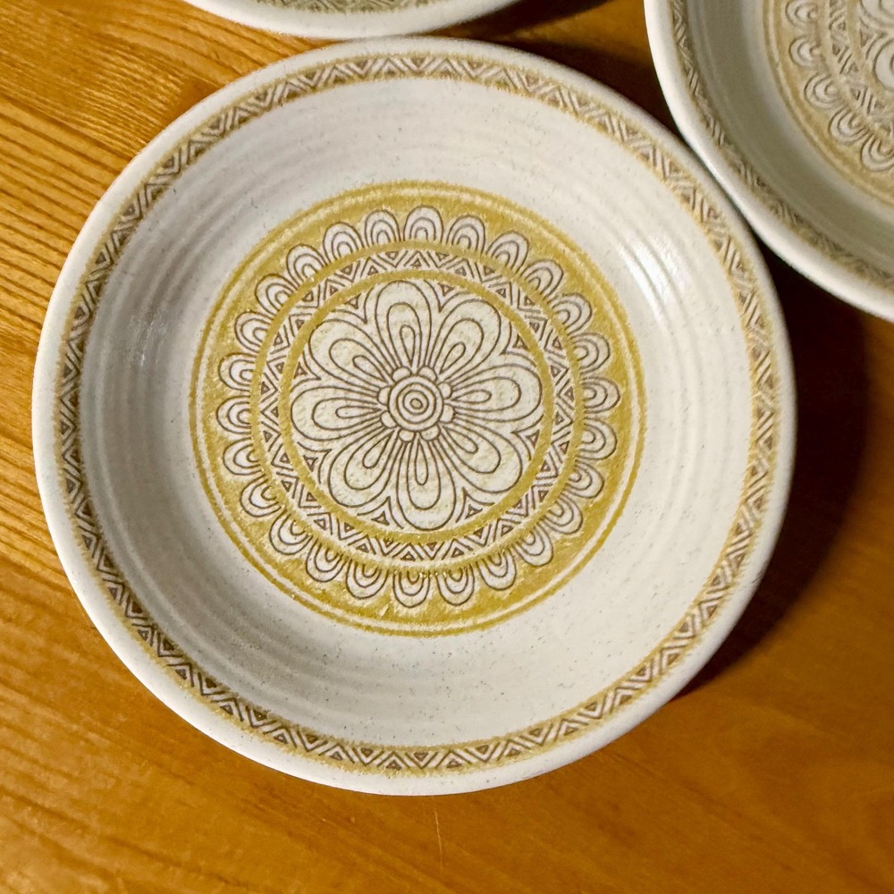 Franciscan Hacienda Gold Yellow Earthenware Set of 3 Side Plates 7"